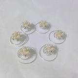UK- 6 Mock Pearl Crystal Bridal Tiara Wedding Prom Hair Pin Twister - SL1660