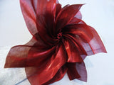 UK- Silky Floral FASCINATOR Headband Wedding Party Prom Bridal Flower Headpiece