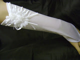 JessicaLove 15'' Satin Bridal Opera fancy dress Gloves elbow length FINGERLESS - white