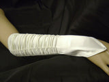 JessicaLove 12'' Satin Bridal Opera fancy dress Gloves elbow length FINGERLESS - Ivory