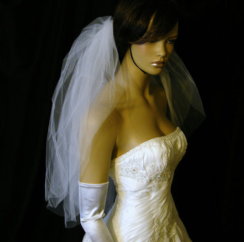 UK 4 Tier Bridal Wedding Party Veil Full Volume Waist Length