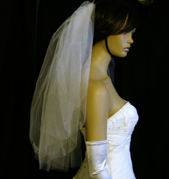 UK 4 Tier Bridal Wedding Party Veil Full Volume Waist Length