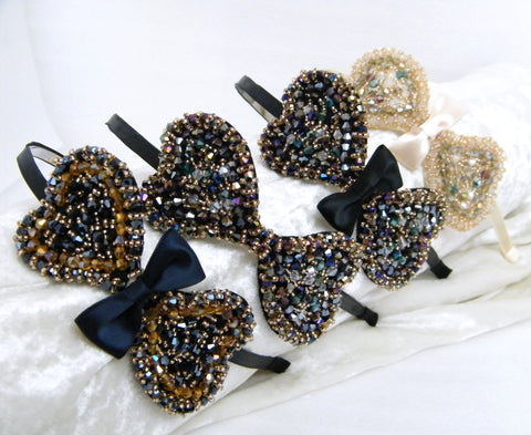 Retro Vintage Beaded Butterfly Bow Bling Prom Party Girly Lady Alice Headband Hairband