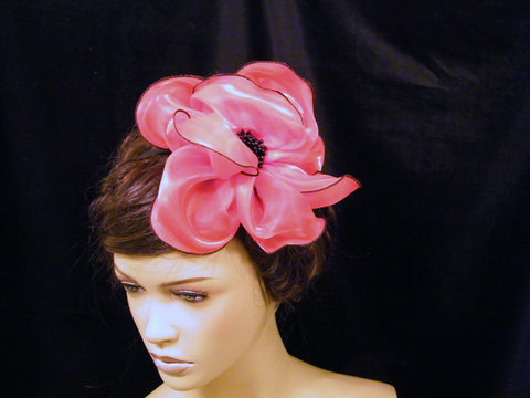 UK-Women Floral Fascinator Headband Wedding Party Races Bridal Flower Headpiece