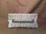 UK-Womens envelope style bridal wedding satin evening handbag #clutch bag 669