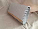 UK box style shiny pleated faux leather bridal evening handbag #clutch #4288