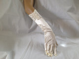 JessicaLove 15" Satin Bridal wedding Opera fancy dress Gloves elbow length finger - Ivory
