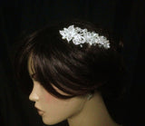 UK-Fresh water pearl crystal Bridal Wedding Prom headpiece flower Comb - SL2245