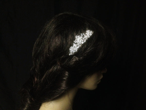 Crystal Bridal Tiara Wedding Prom Crown headpiece Gift flower Comb-SL946