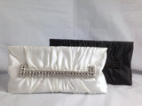 UK-Womens envelope style bridal wedding satin evening handbag #clutch bag 669