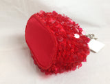 UK Women Bridesmaid flowergirl sequin prom party evening mini clutch bag 5491 Red