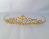UK-White Crystal Bridal #Tiara Wedding Prom Crown Gift #Silver sj2076 Gold
