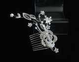 UK-Crystal Bridal Tiara Wedding Prom Crown headpiece Gift flower Comb 1910