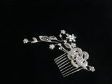 UK-Crystal Bridal Tiara Wedding Prom Crown headpiece Gift flower Comb 1910