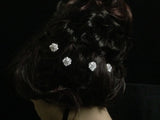 UK- 4 Diamante Crystal Bridal Tiara Wedding Prom HAIR PIN Twister -SL1686
